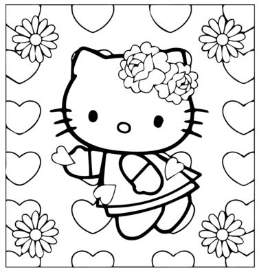 Hello kitty Color By Number Coloring Page - Free Coloring Pages Online