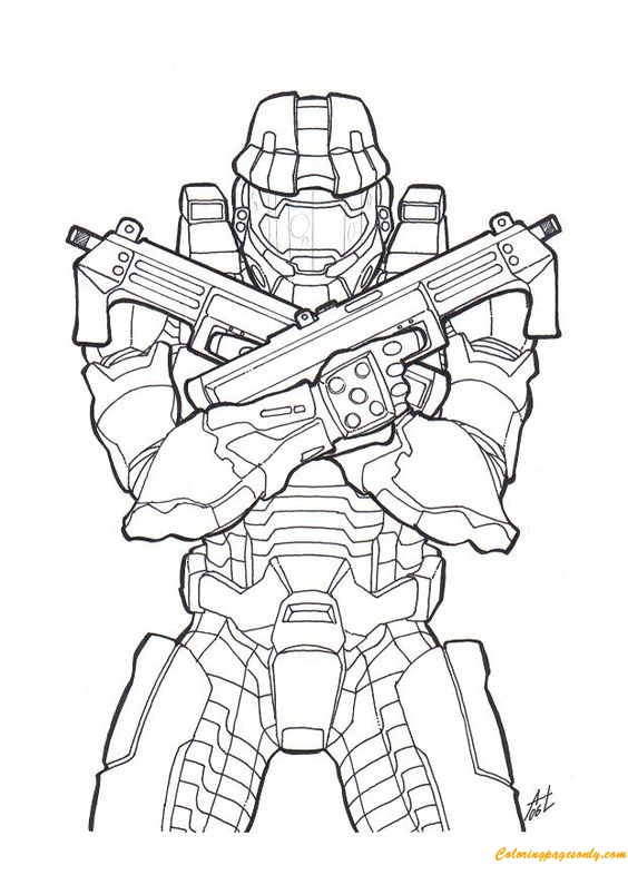 Animal Master Chief Coloring Pages with simple drawing