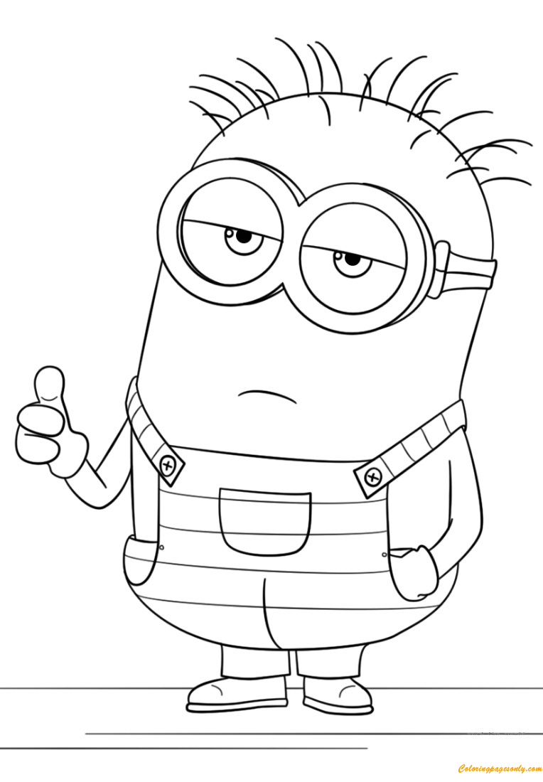 Minion From Despicable Me 3 Coloring Page