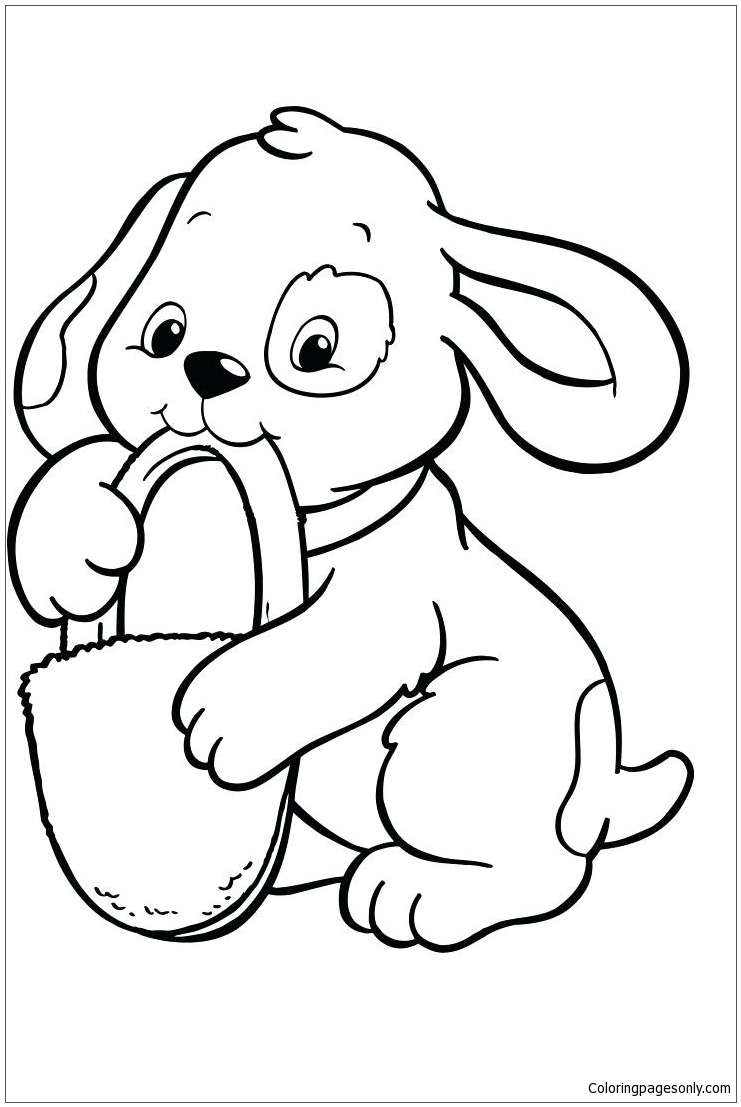 Baby Husky Coloring Page - Free Coloring Pages Online