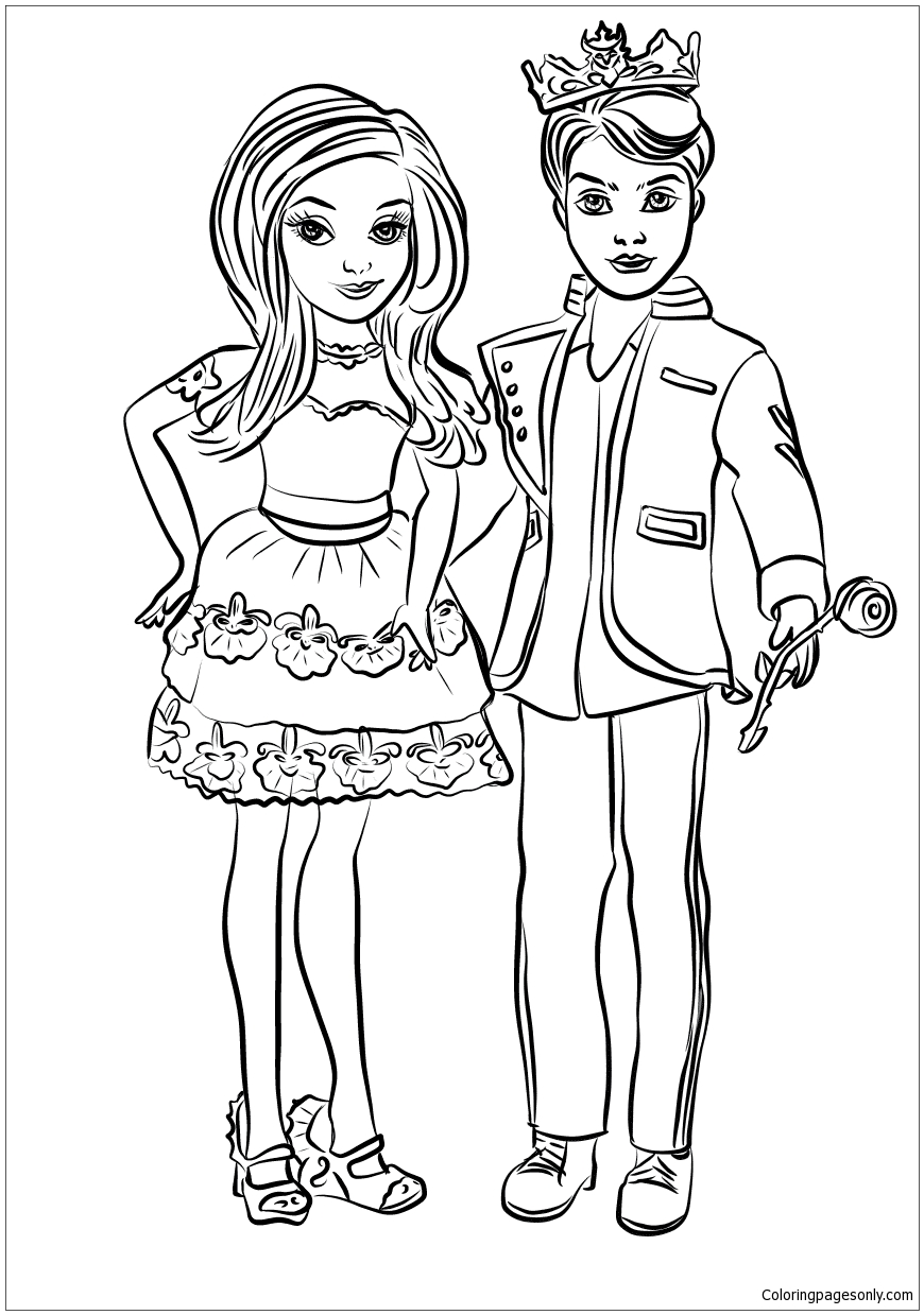 Ben And Mal Coloring Page - Free Coloring Pages Online