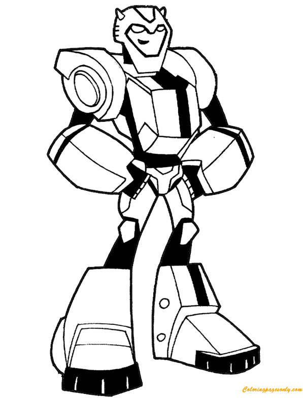 Cartoon Transformers Bumblebee Coloring Page   Free Coloring Pages Online