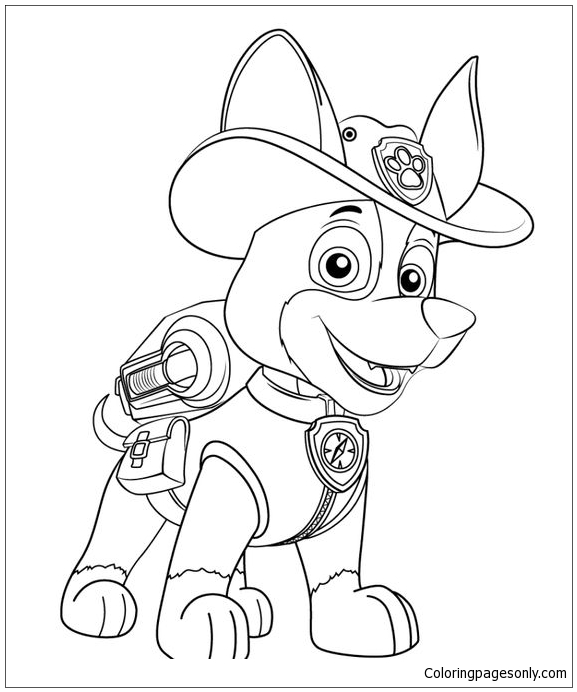 Chase From Paw Patrol Coloring Page - Free Coloring Pages Online
