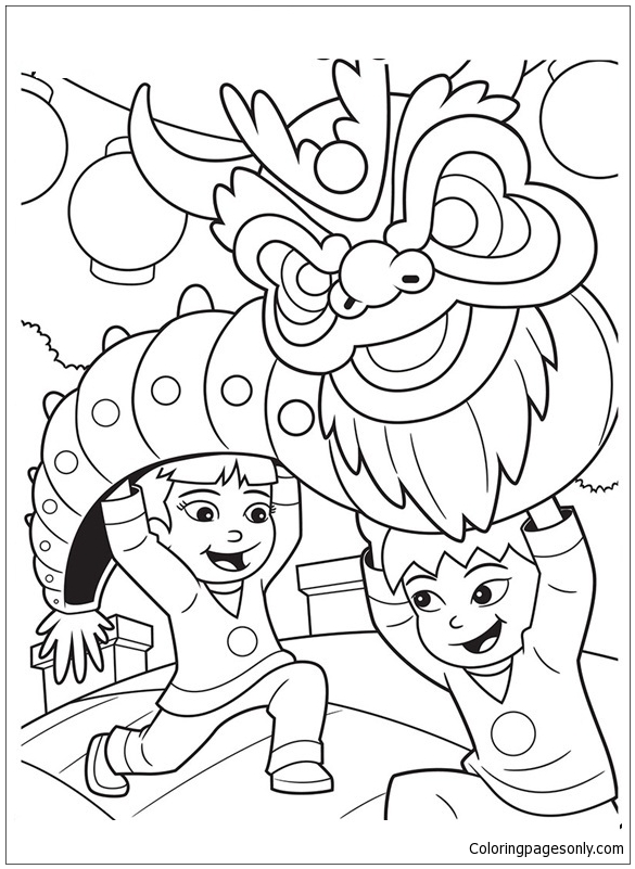 Chinese New Year Dragon Coloring Page Free Coloring Pages Online