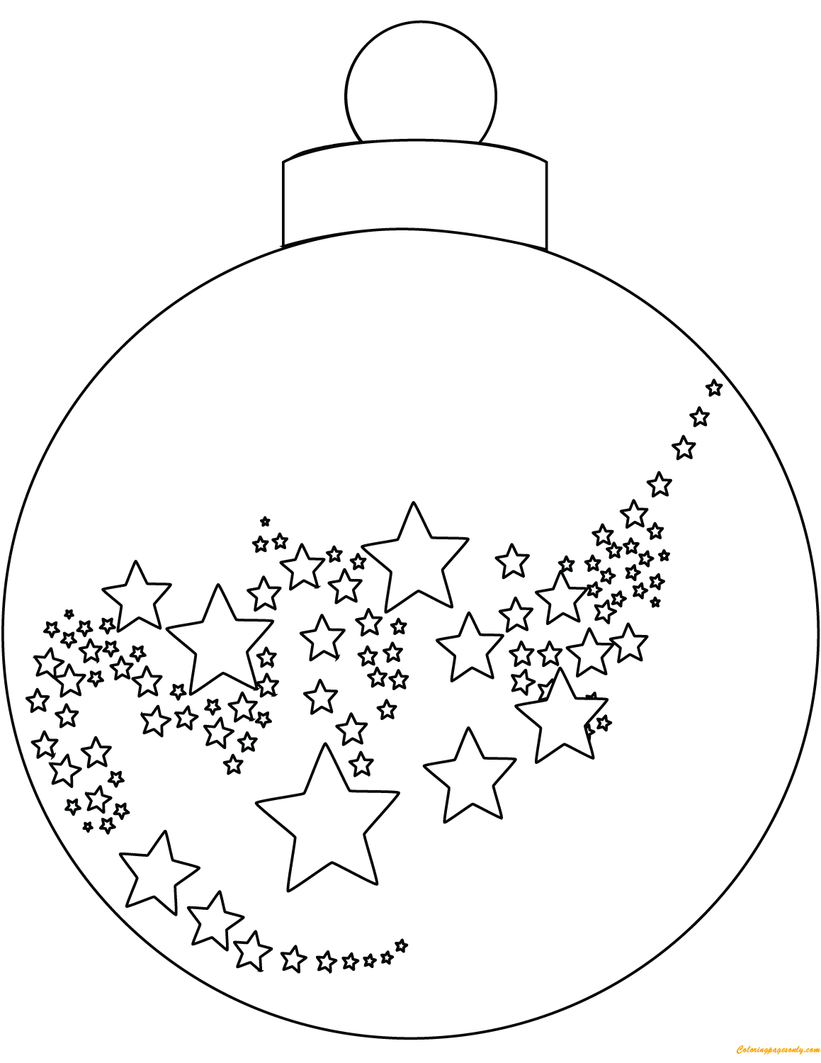 Christmas Ball Ornaments Coloring Page Free Coloring