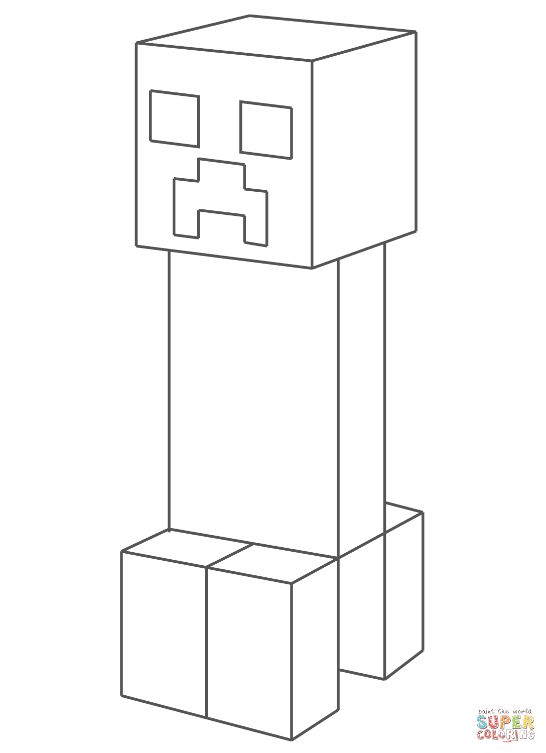 Creeper from Minecraft Coloring Page Free Coloring Pages Online