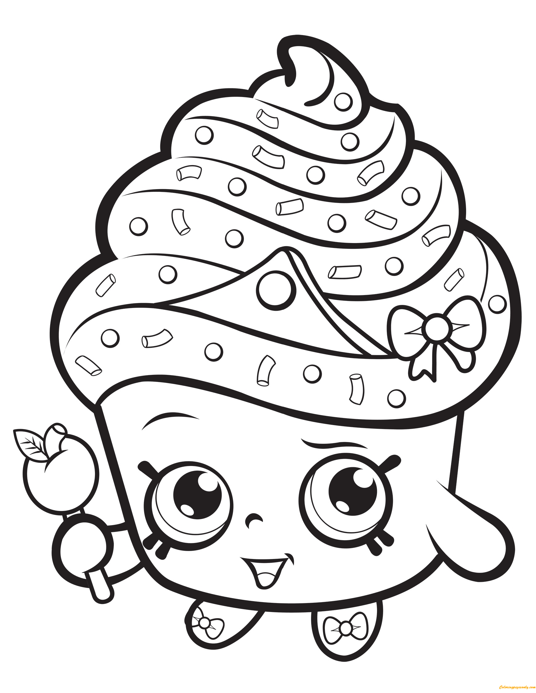 Cupcake Queen Shopkin Season 1 Coloring Page Free Coloring Pages Online