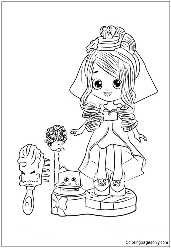 Cute Shopkins Bride Coloring Page - Free Coloring Pages Online
