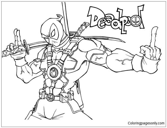 Lego Deadpool 2 Coloring Page - Free Coloring Pages Online