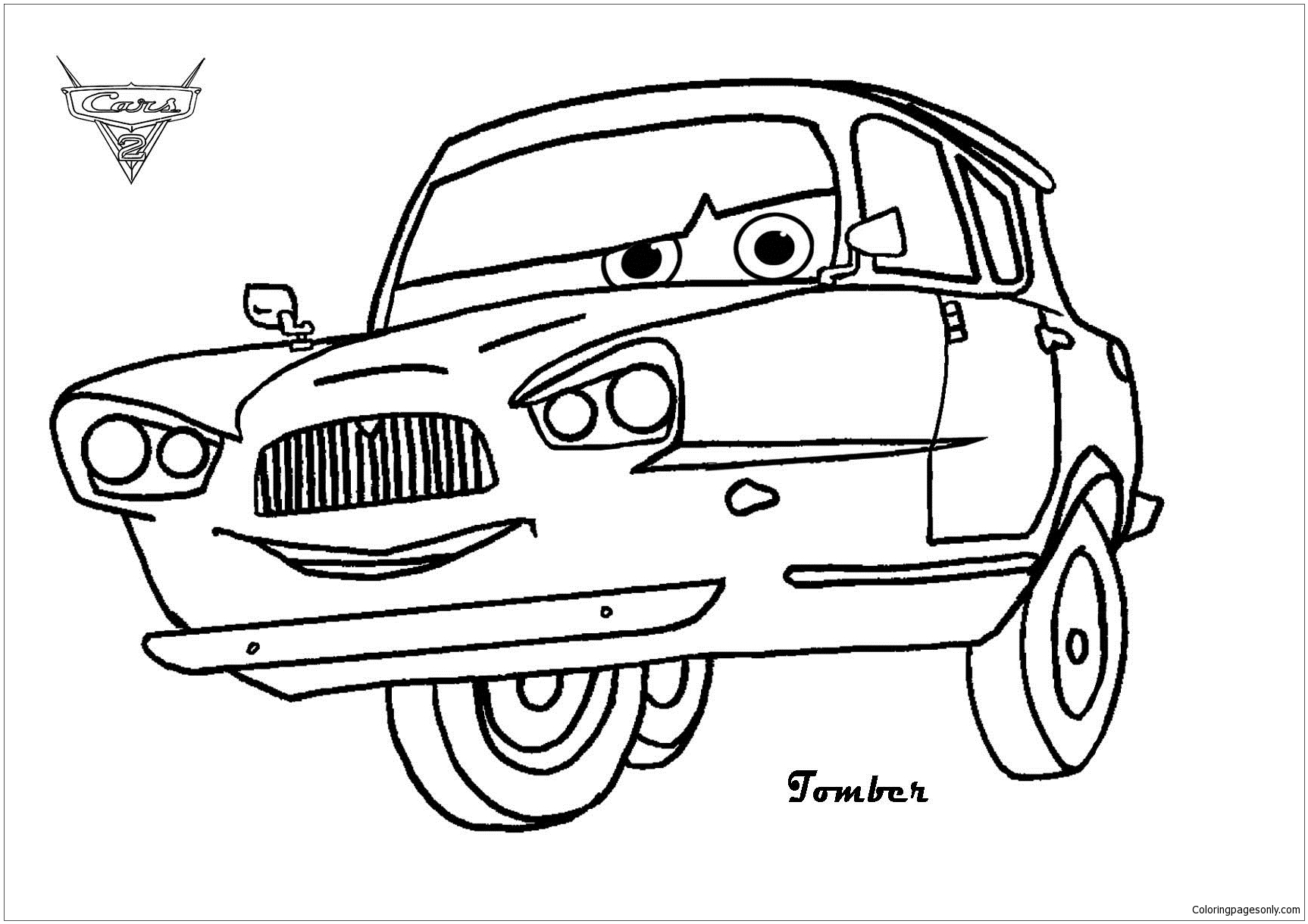 Disney Cars 2 5 Coloring Page