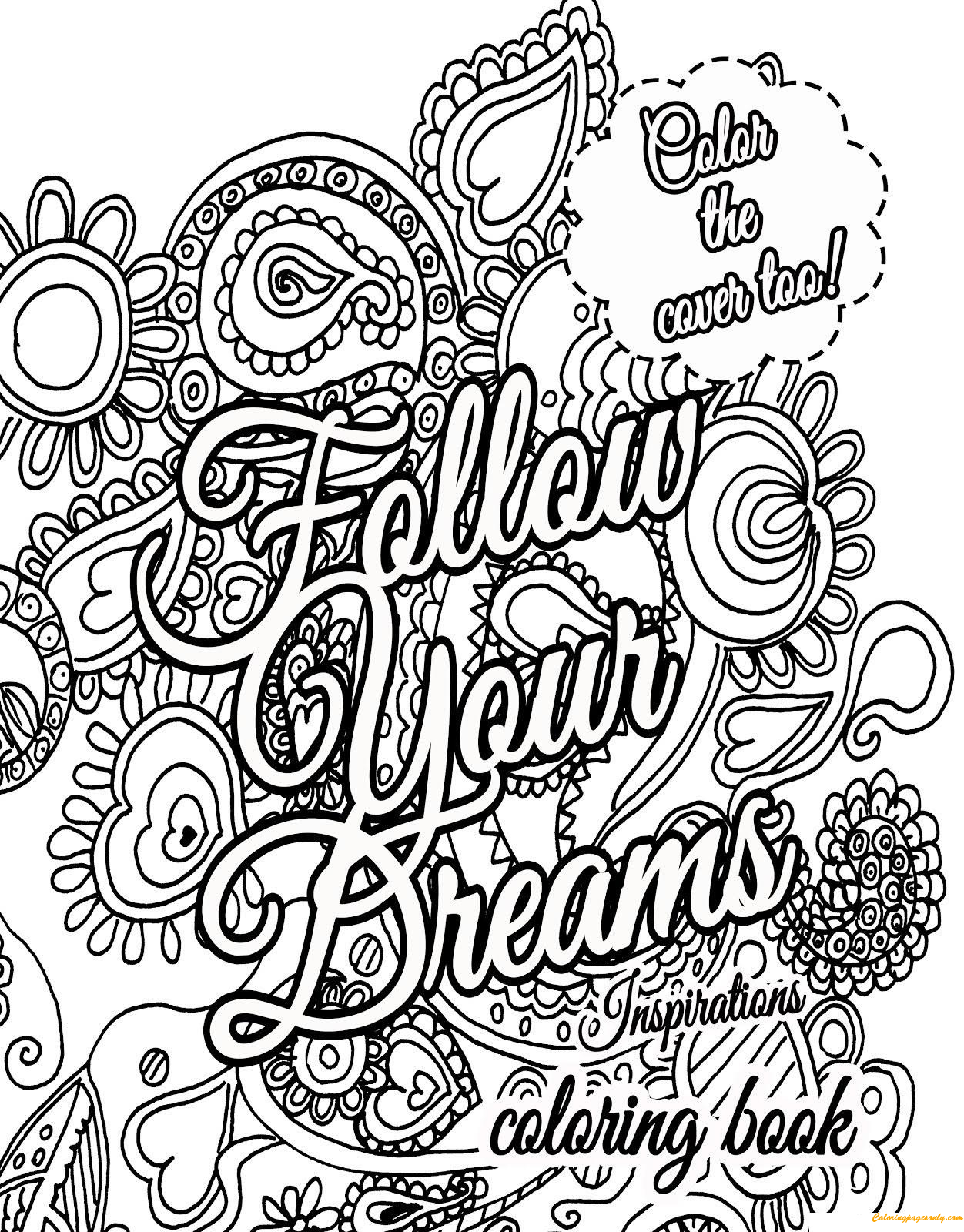 Dreams Quotes Coloring Page - Free Coloring Pages Online