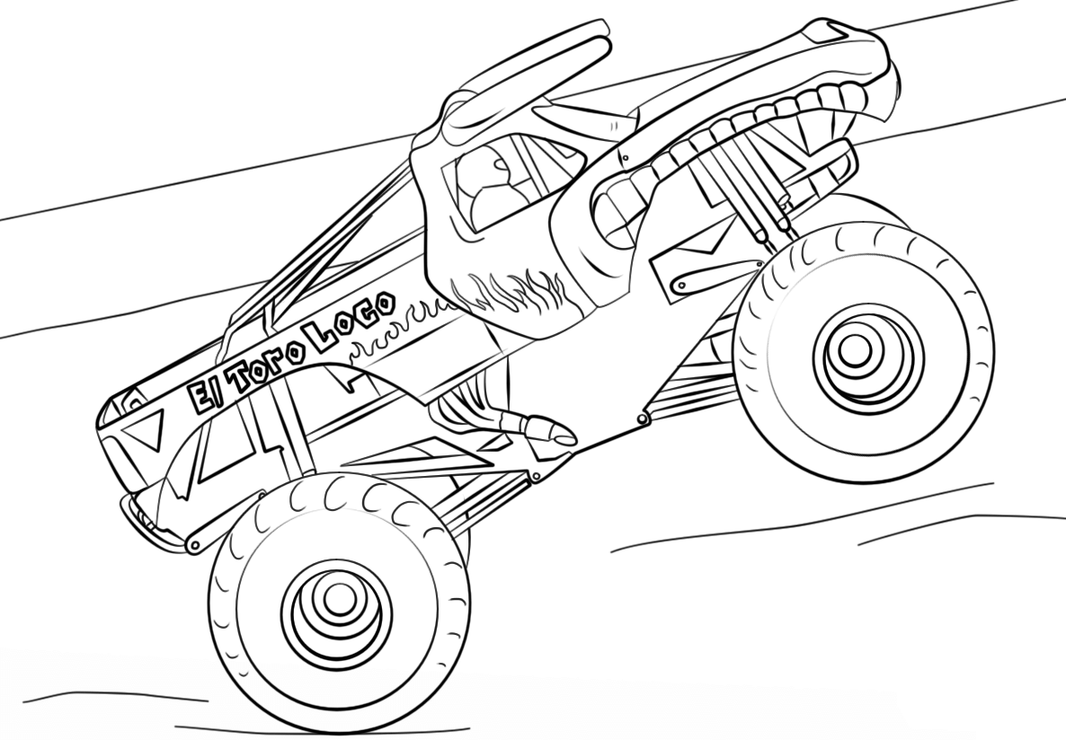 Monster Truck Hot Wheels 2 Coloring Page Free Coloring Pages Online