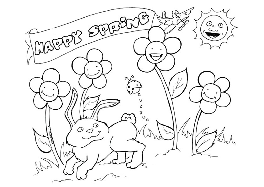 703 Unicorn Online Spring Coloring Pages for Kindergarten