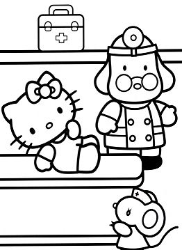 Kitty Rockstar Coloring Page Free Pages Online Doctor