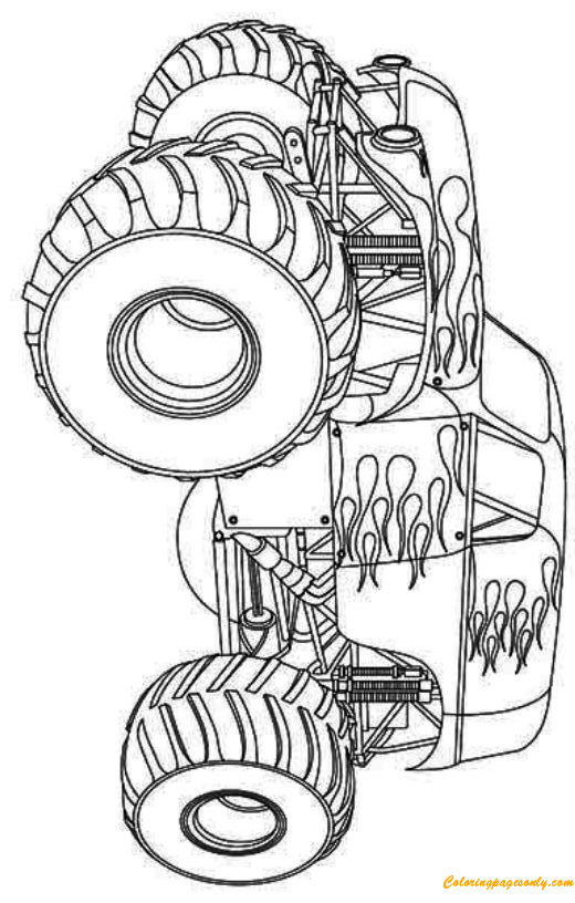 Hot Wheels Monster Truck Coloring Page - Free Coloring Pages Online