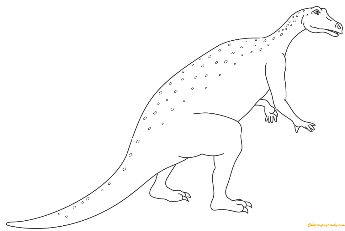 Iguanodon Jurassic Dino Coloring Page - Free Coloring Pages Online