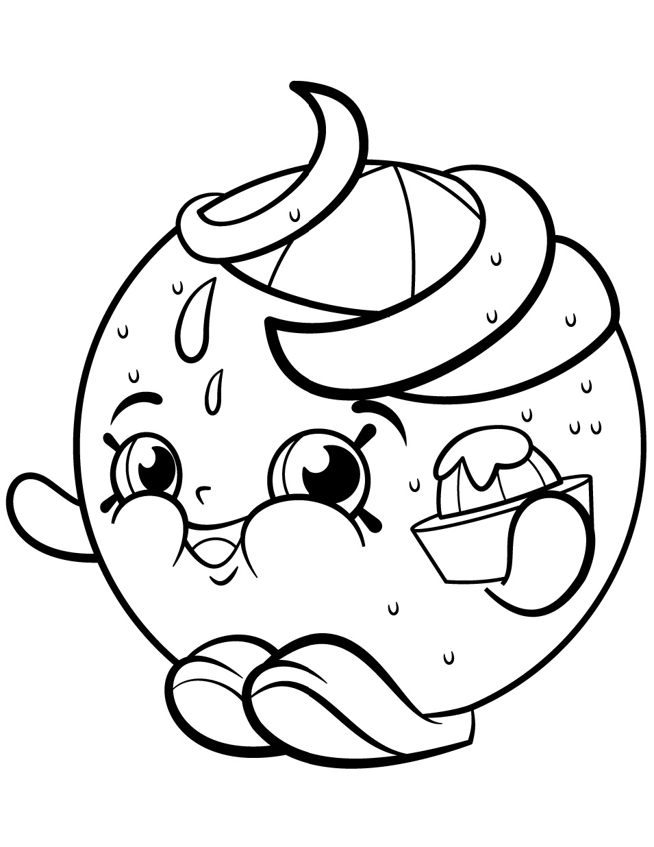 Shopkins Cute Girl 2 Coloring Page - Free Coloring Pages Online