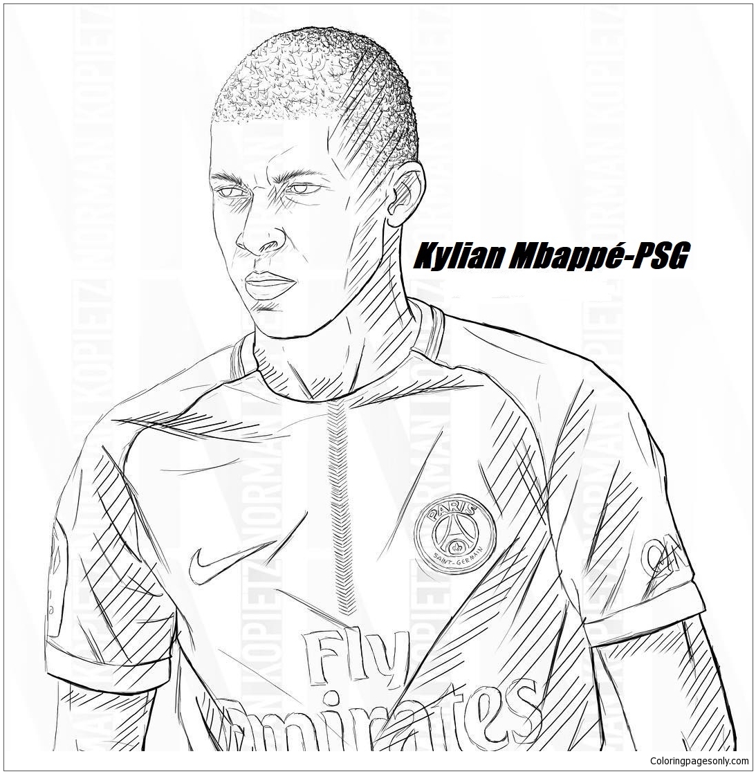 Kylian Mbapp Image Coloring Pages