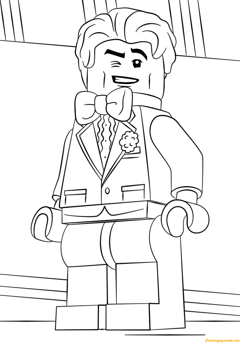 Lego Batman Bruce Wayne Coloring Page - Free Coloring Pages Online
