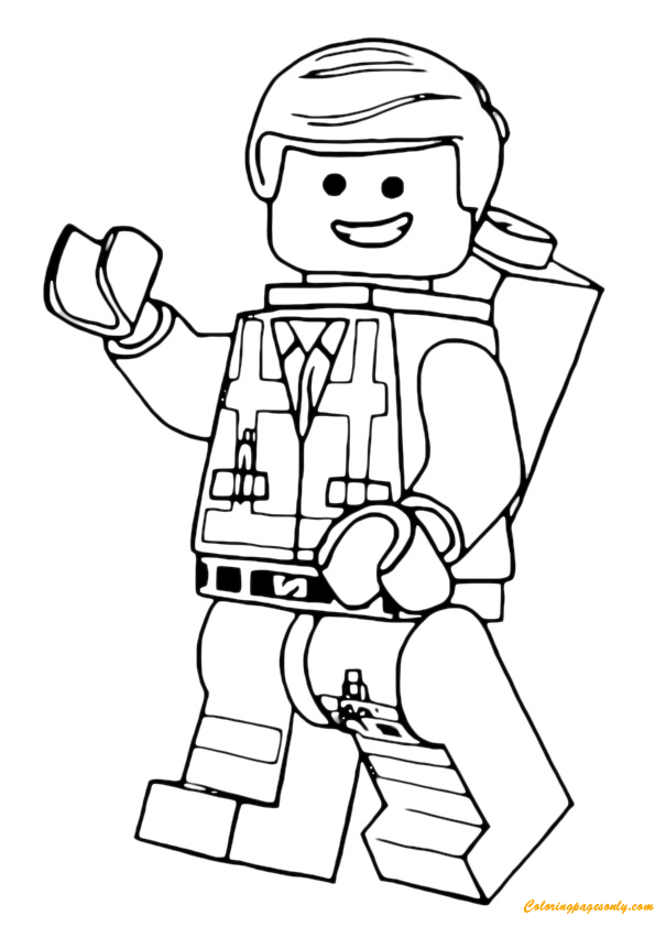 Lego Emmet Coloring Page - Free Coloring Pages Online