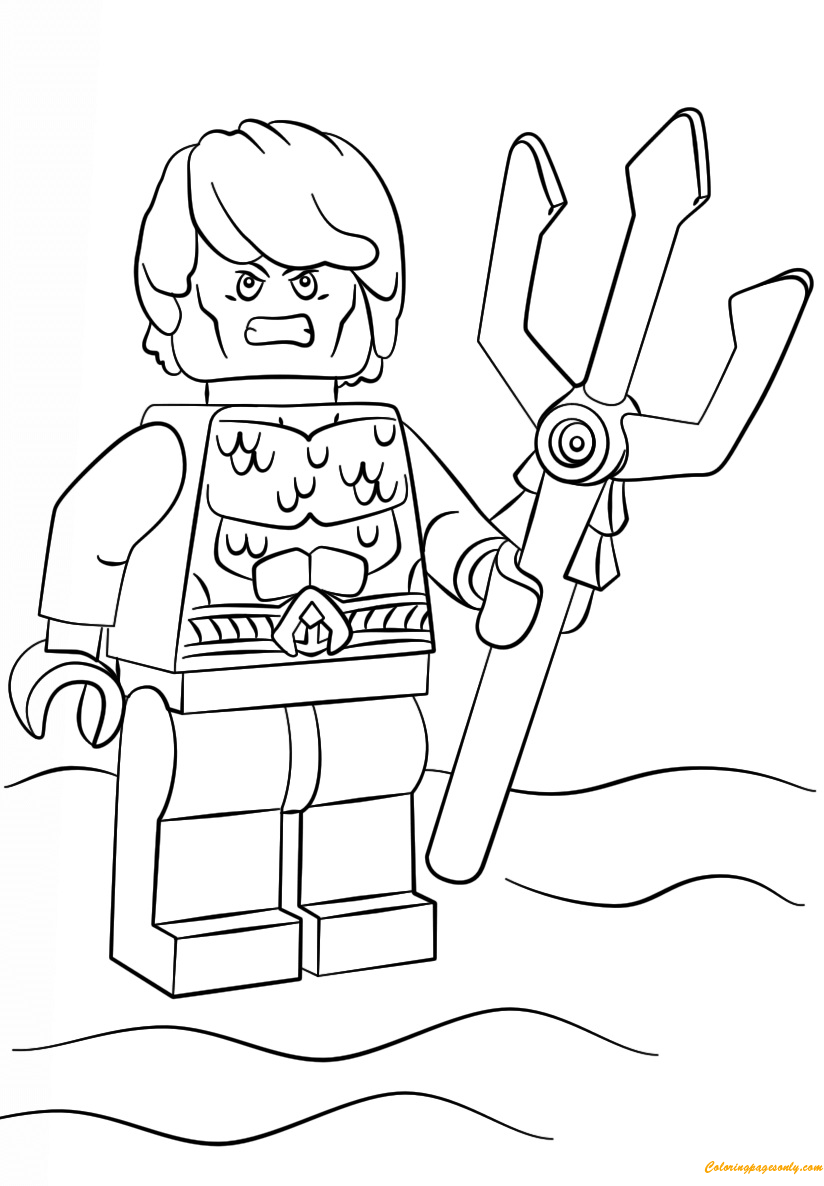 Lego Super Heroes Aquaman Coloring Page - Free Coloring Pages Online