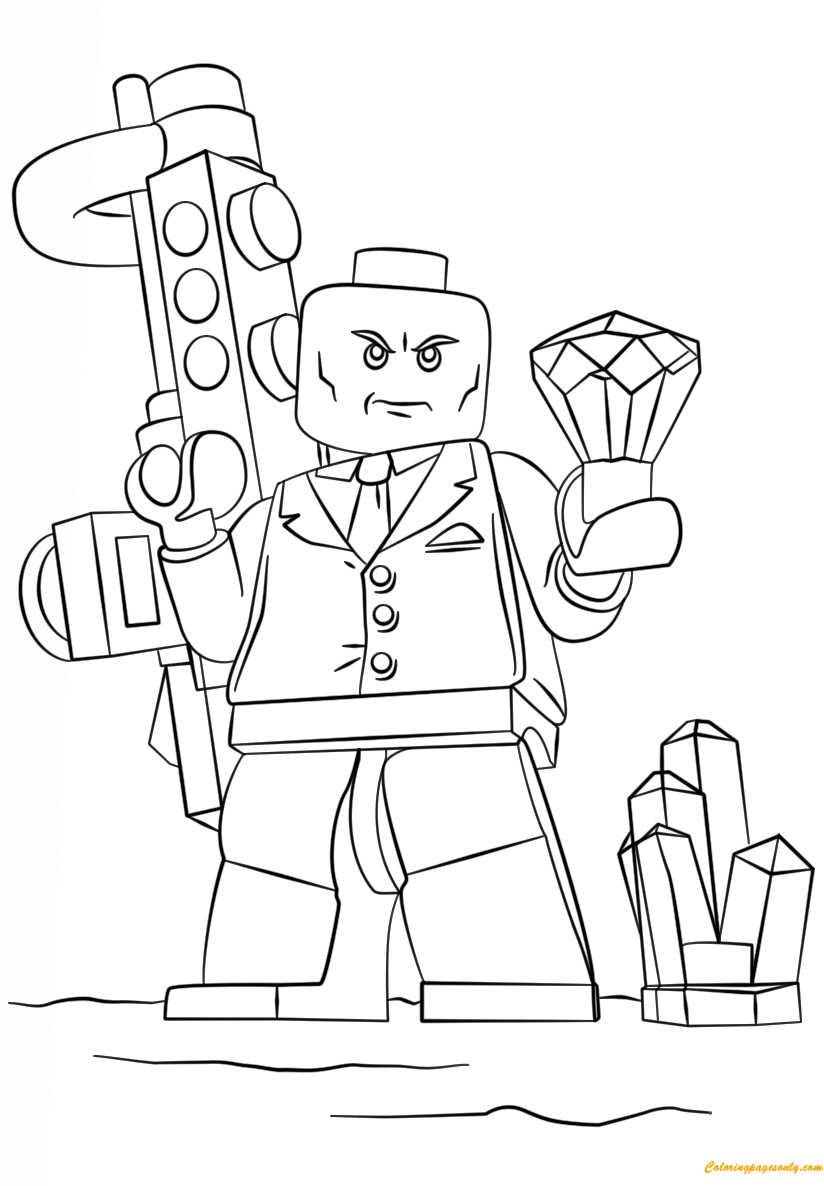 Lego Super Heroes Lex Luthor Coloring Page Free Coloring