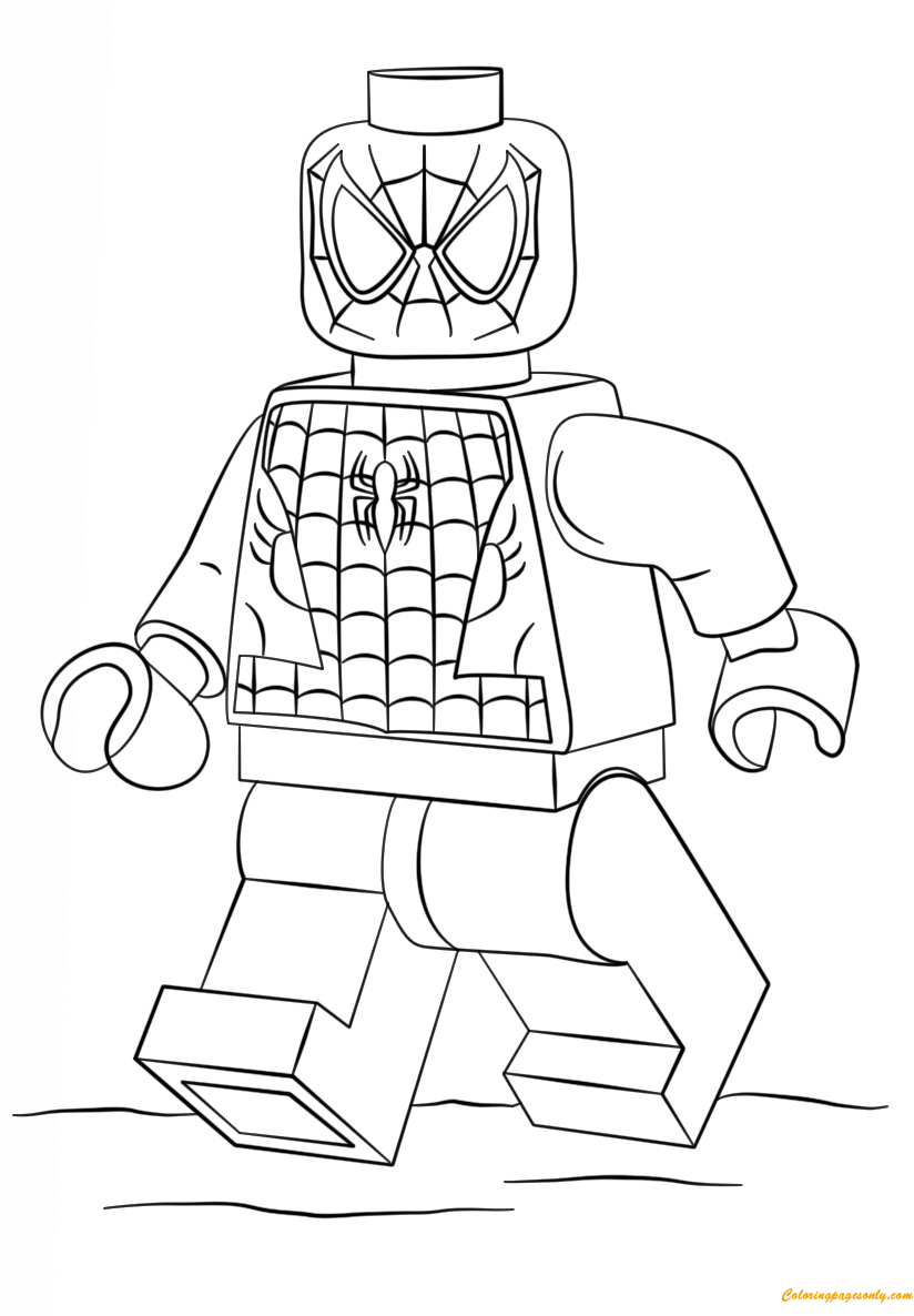 Lego Super Heroes Spiderman Coloring Page - Free Coloring ...