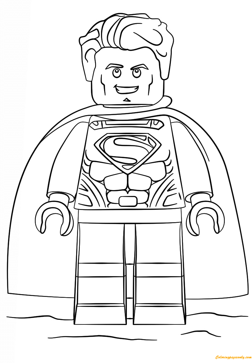 Lego Super Heroes Superman Coloring Page - Free Coloring ...