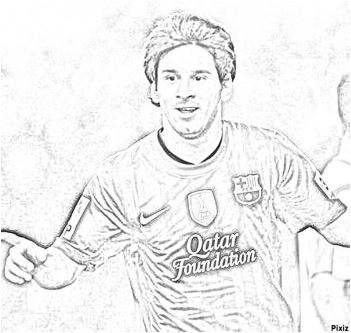 Lionel Messi Coloring Page