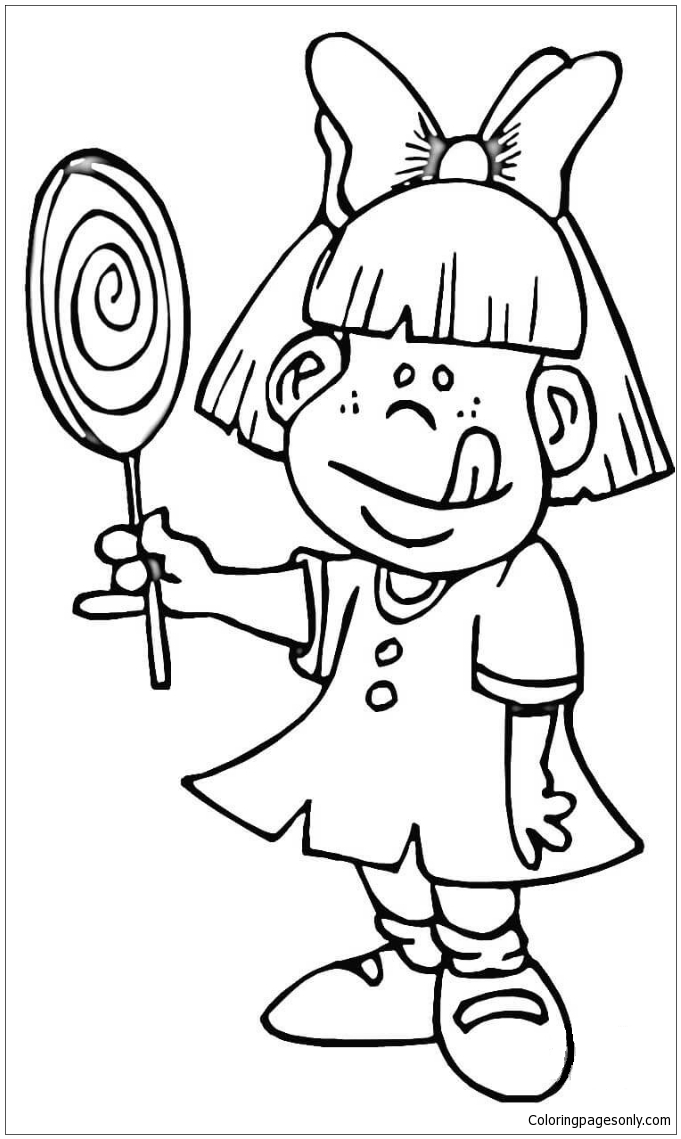 Lollipop Coloring Page - Free Coloring Pages Online
