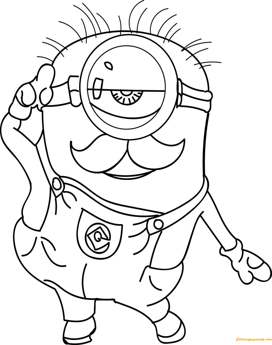 Minion Cute Coloring Page Free Coloring Pages Online