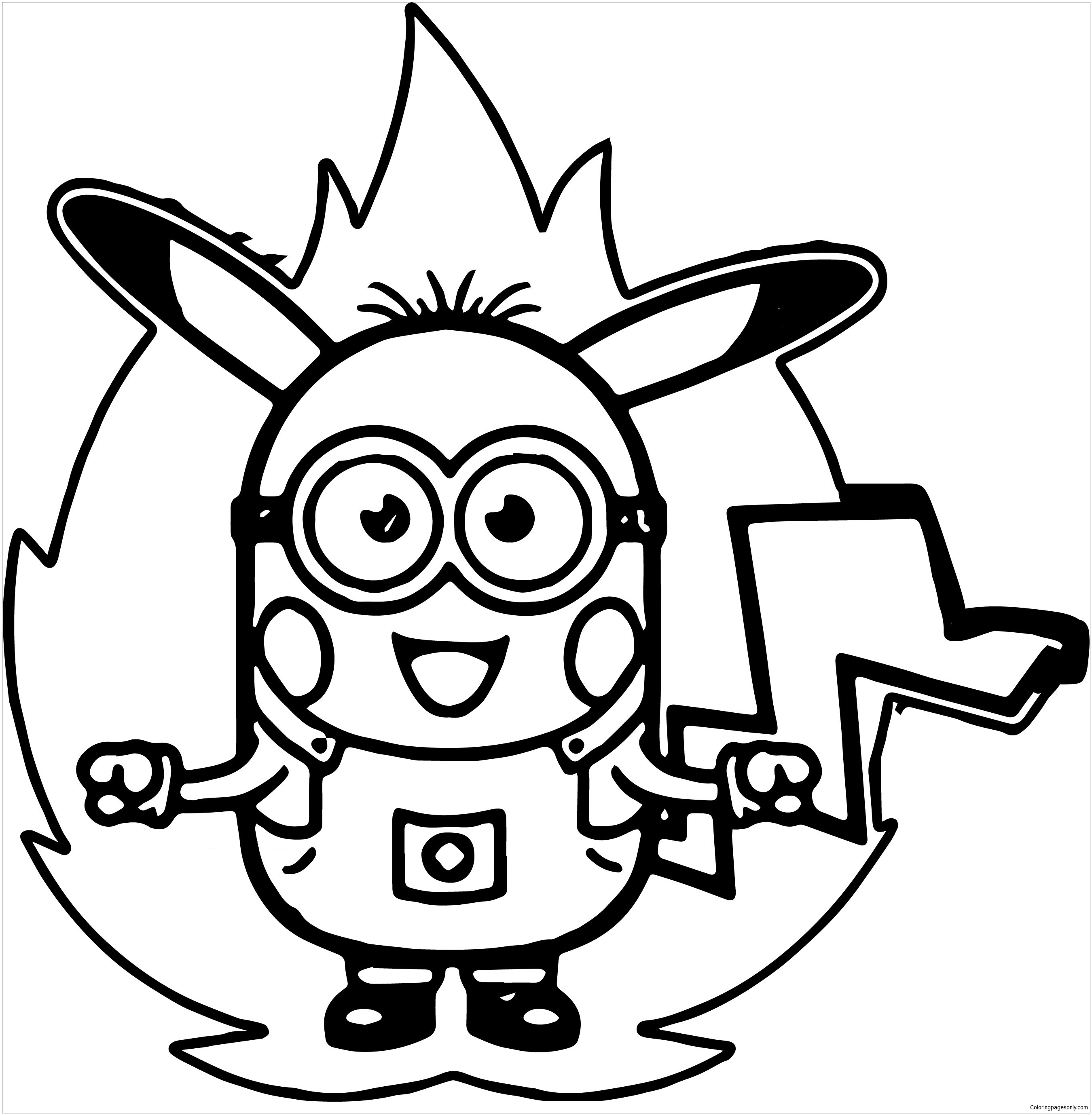 Minion Pokemon Coloring Page   Free Coloring Pages Online