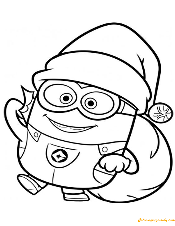 minions christmas coloring page  free coloring pages online