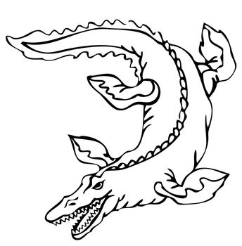 Mosasaur 2 Coloring Page - Free Coloring Pages Online