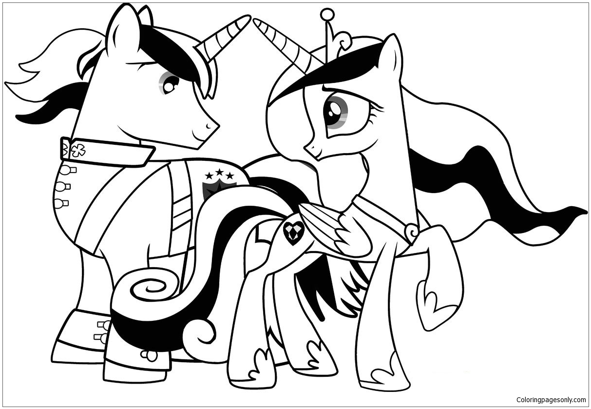 Ponies Are Painting The Wall From My Little Pony Coloring Page