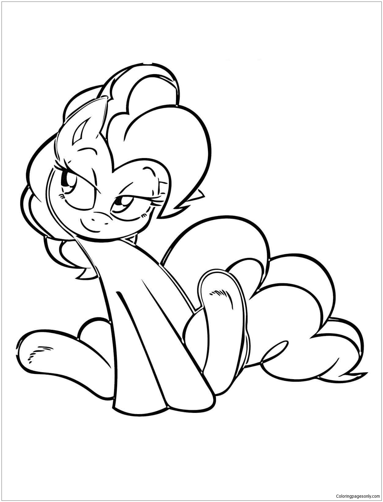 My Little Pony Pinkie Pie Sit Coloring Page - Free Coloring Pages Online