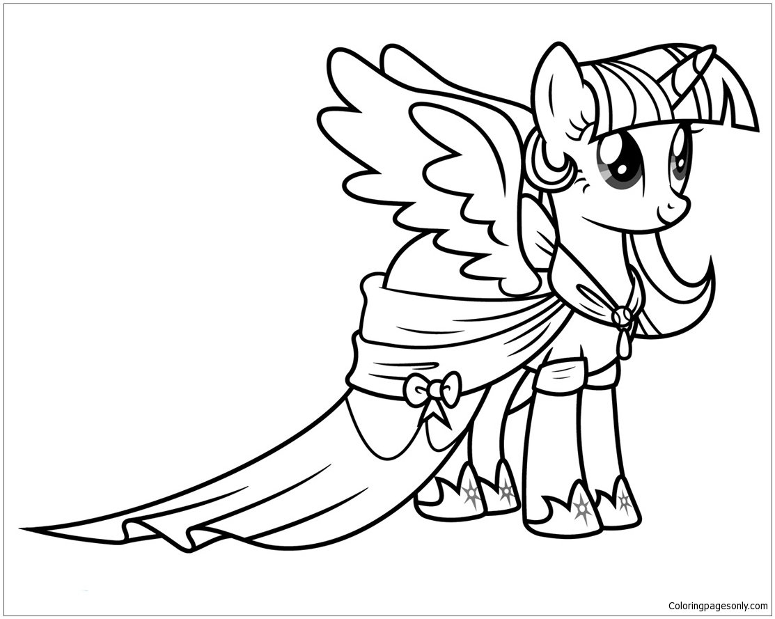 My Little Pony Princess Twilight Sparkle Coloring Page