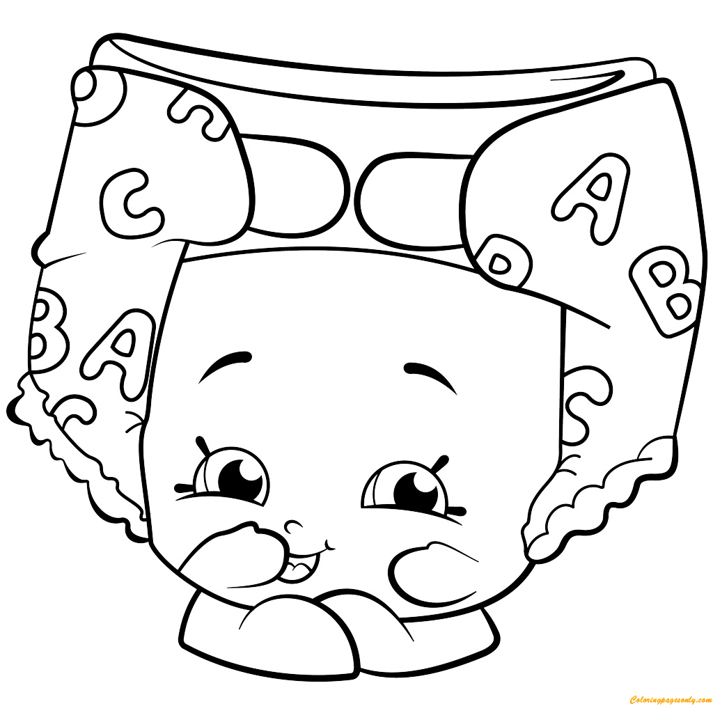 Nappy Dee Shopkin Season 2 Coloring Page - Free Coloring Pages Online