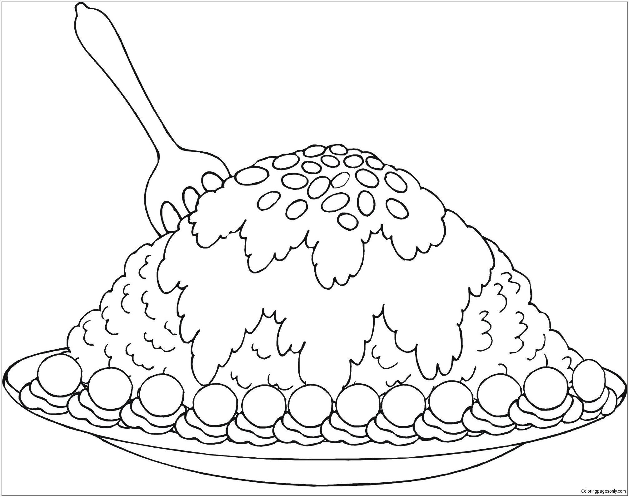 464 Cute Free Dessert Coloring Pages with Animal character