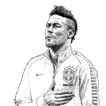 Neymar Coloring Pages - ColoringPagesOnly.com