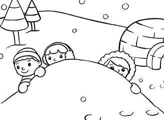 On A Snowy Day Coloring Page - Free Coloring Pages Online