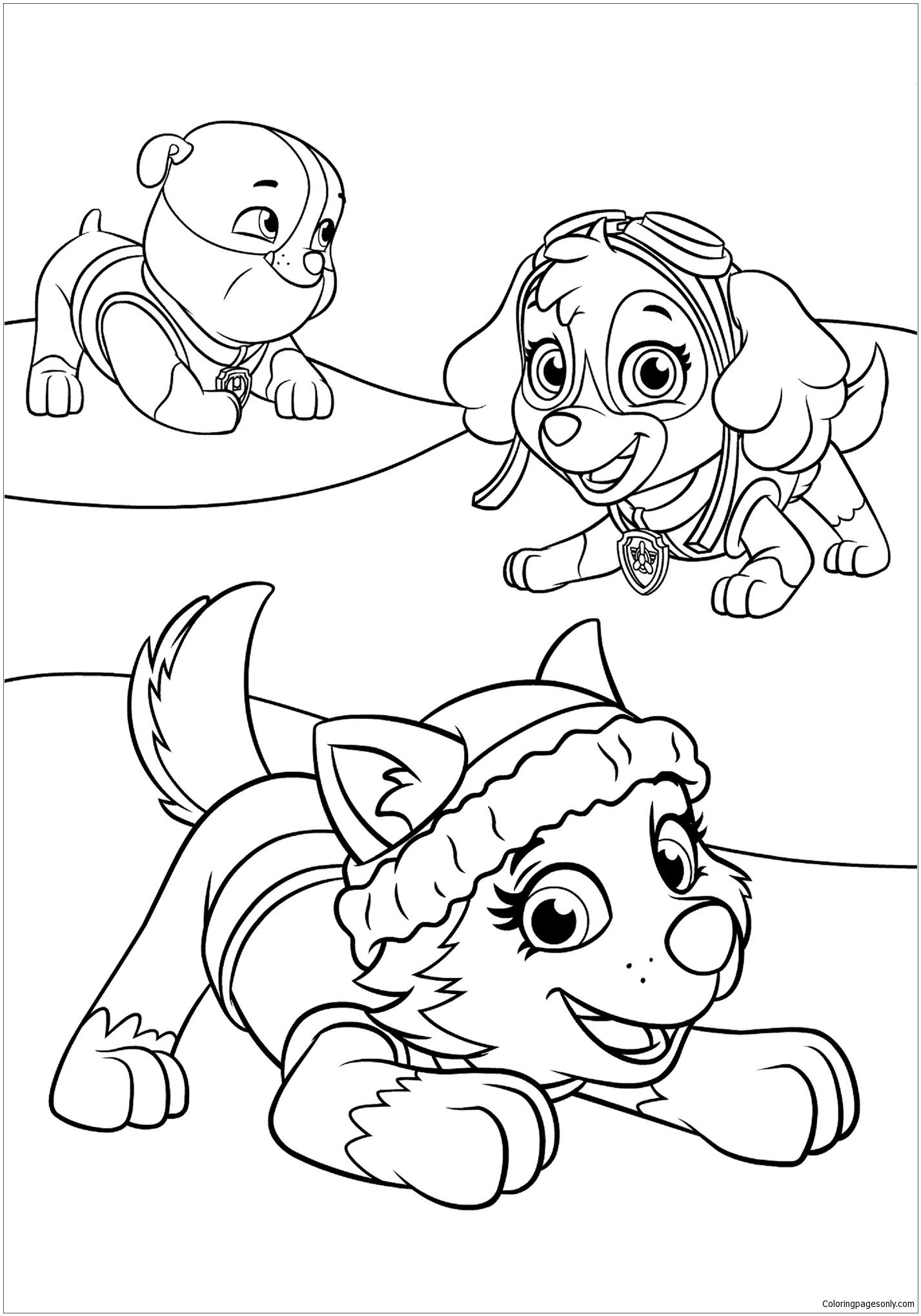 Coloring Sheets Paw Patrol Masks Coloring Pages