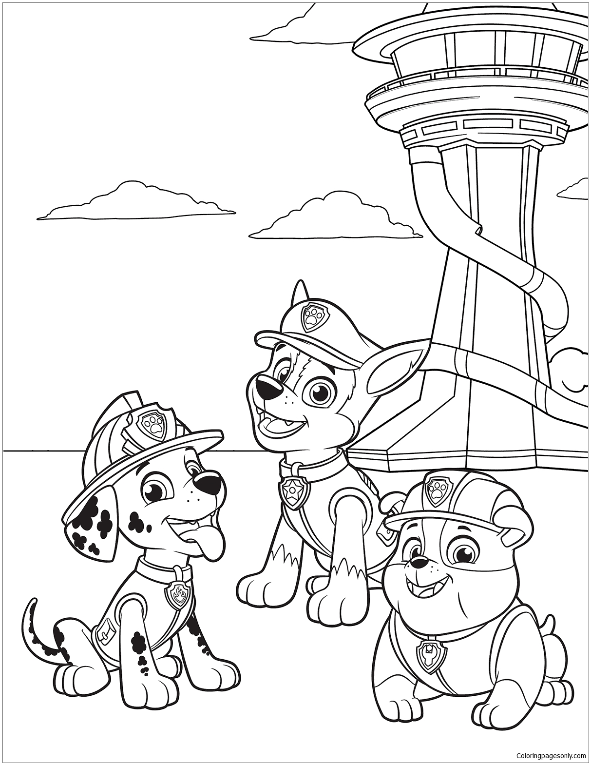 paw patrol 38 coloring page  free coloring pages online