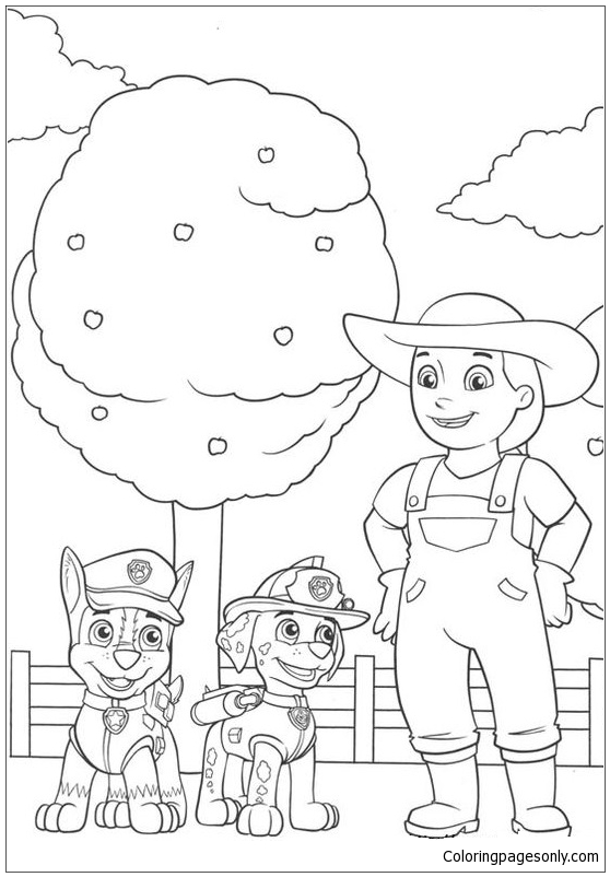 Paw Patrol Characters 7 Coloring Page - Free Coloring Pages Online