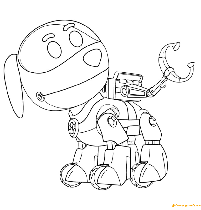 Paw Patrol Robo Dog Coloring Page Free Coloring Pages Online