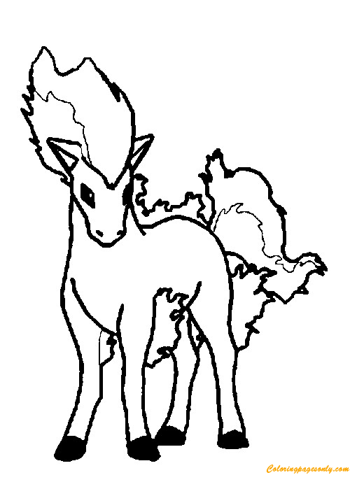 ponyta pokemon coloring page  free coloring pages online