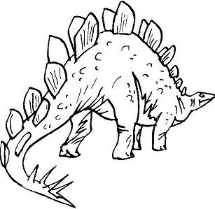 Stegosaurus Jurassic Dinosaur Coloring Page - Free Coloring Pages Online
