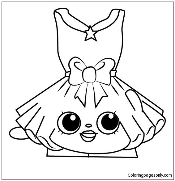 Shopkins Dress Girl Coloring Page - Free Coloring Pages Online