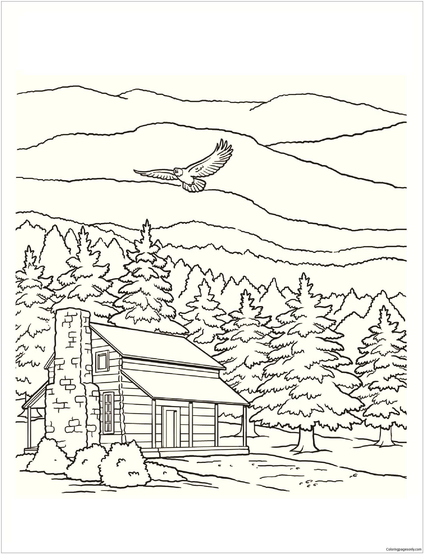 Smoky Mountains National Park Coloring Page Free Coloring Pages Online