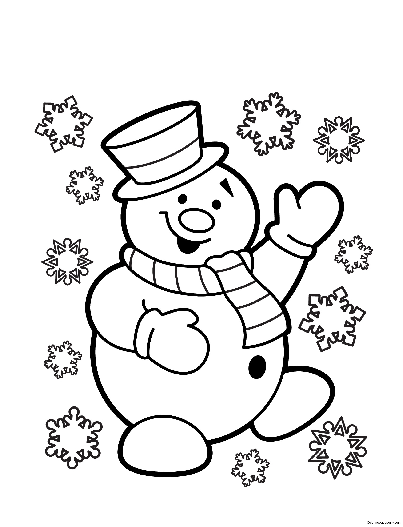 Sam The Snowman Page Coloring Pages